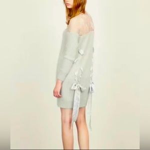 Snidel Women Soft Blue Tunic Sweater Dress